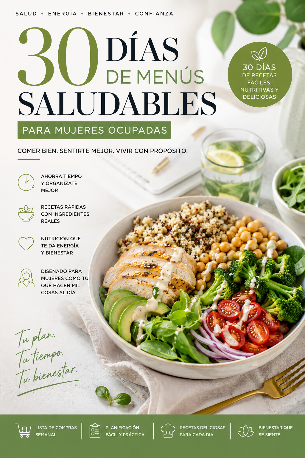 ¿ Que cocino Hoy? 30 días de menús saludable para mujeres ocupadas + 3 BONUS EXTRAS